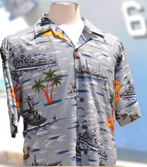 Aloha Battleship Shirt Made in Hawaii