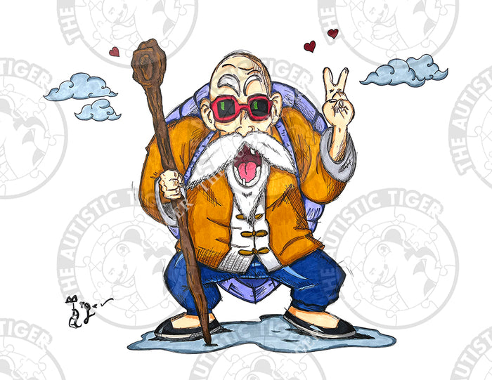 Art Print - A13 Master Roshi - Dragon Ball Z