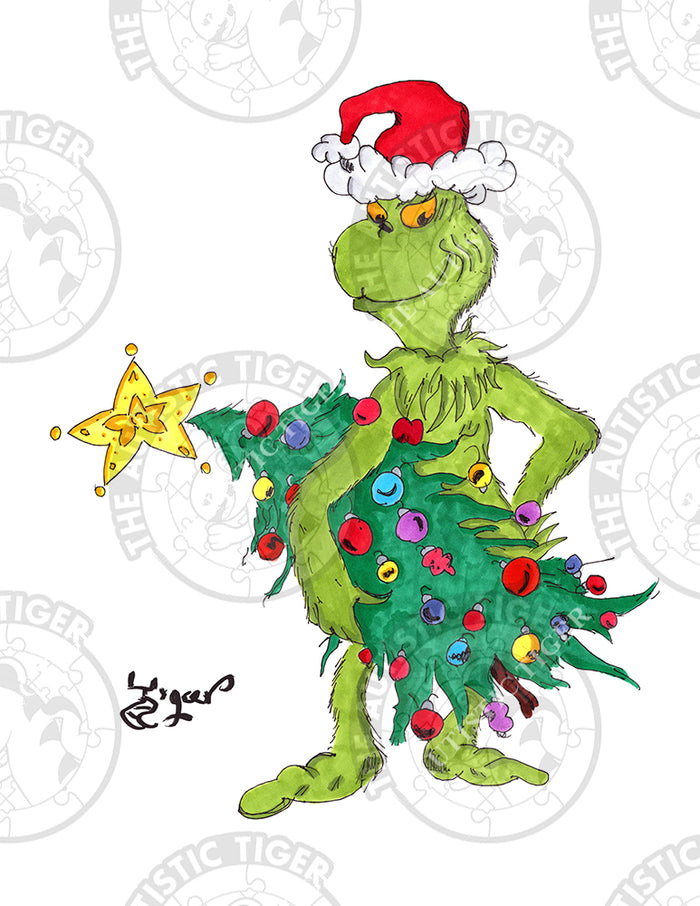 Art Print - C03 Grinch Christmas Tree - Dr Seuss