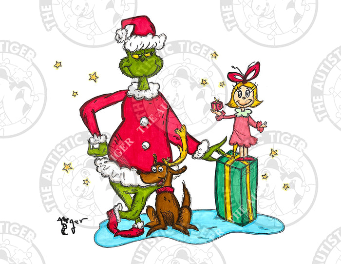 Art Print - C05 Grinch and Cindy Lou Who - Dr Seuss