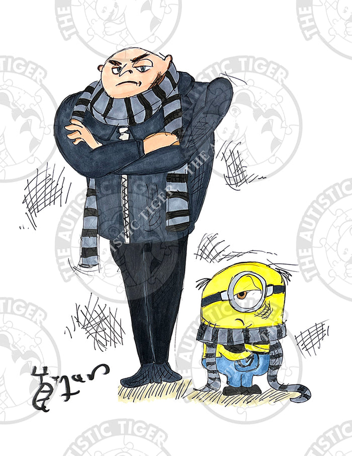 Art Print - C07 Gru and Minion - Despicable Me / Minions