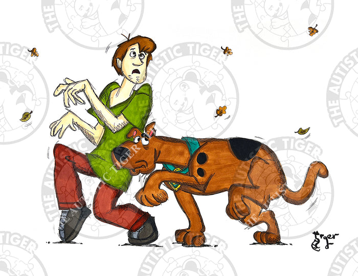 Art Print - C19 Scooby Doo and Shaggy Sneaking