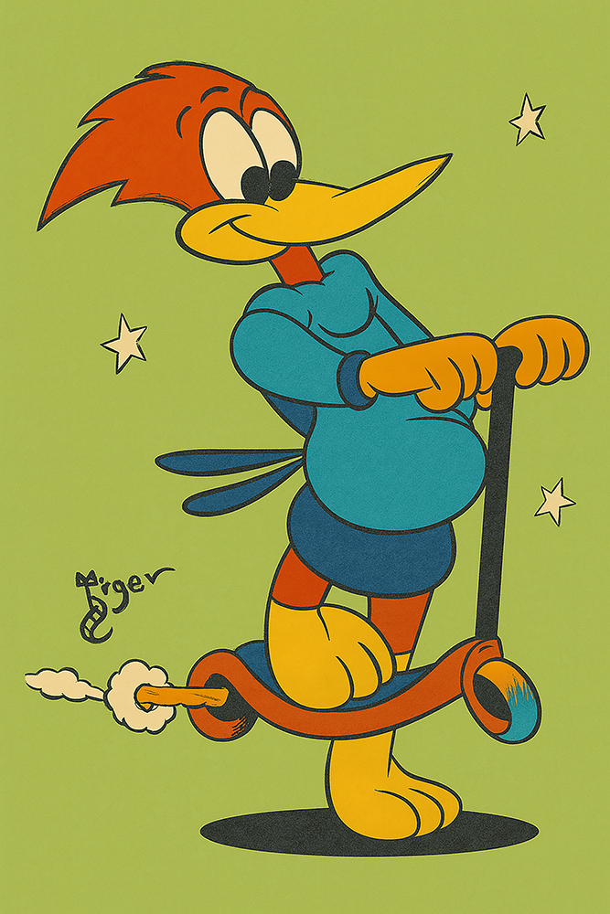 Art Print - C58 Woody Woodpecker Color