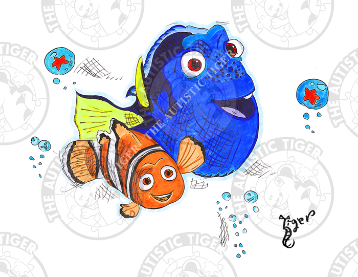Art Print - D01 Nemo and Dory - Finding Nemo