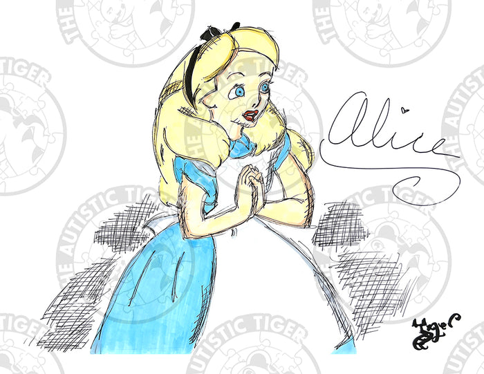 Art Print - D18 Alice in Wonderland SIGNED