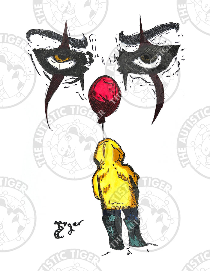 Art Print - H09 Pennywise Color - It Clown Balloon