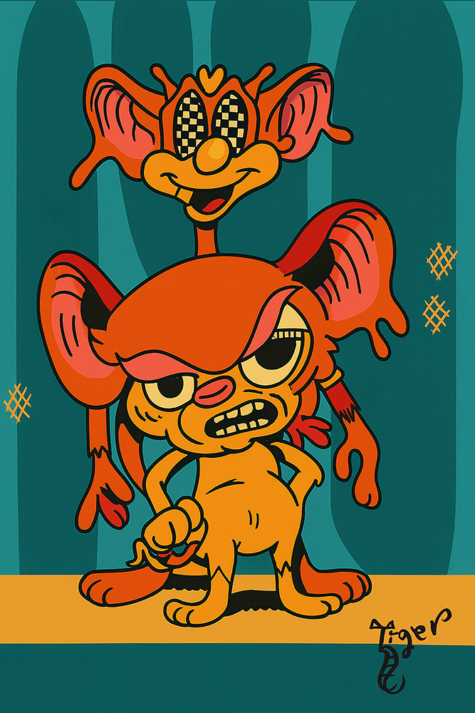 Art Print - H19 Creepy Ren and Stimpy Color - Marvel