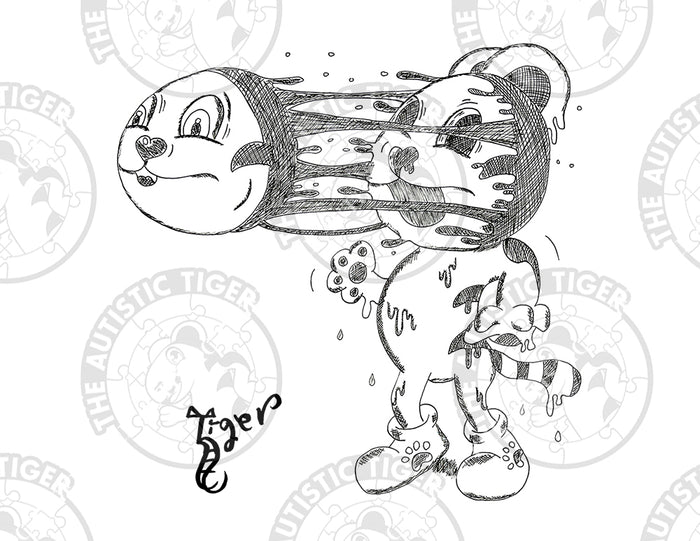 Art Print - P35 TAT Face Off B/W
