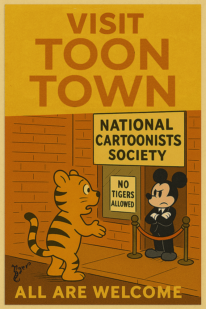 Art Print - PC14 Visit Toon Town - TAT Postcard