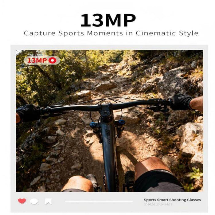 AuraPod S100 13MP AI Smart HD Sports Glasses Modern Athletic Technology