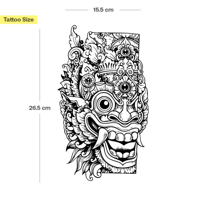Balinesische Maske Tattoo