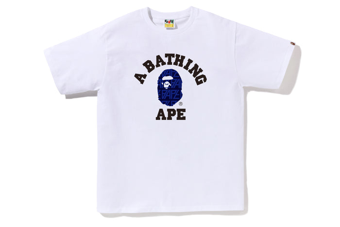 BAPE LOGO MONOGRAM COLLEGE TEE