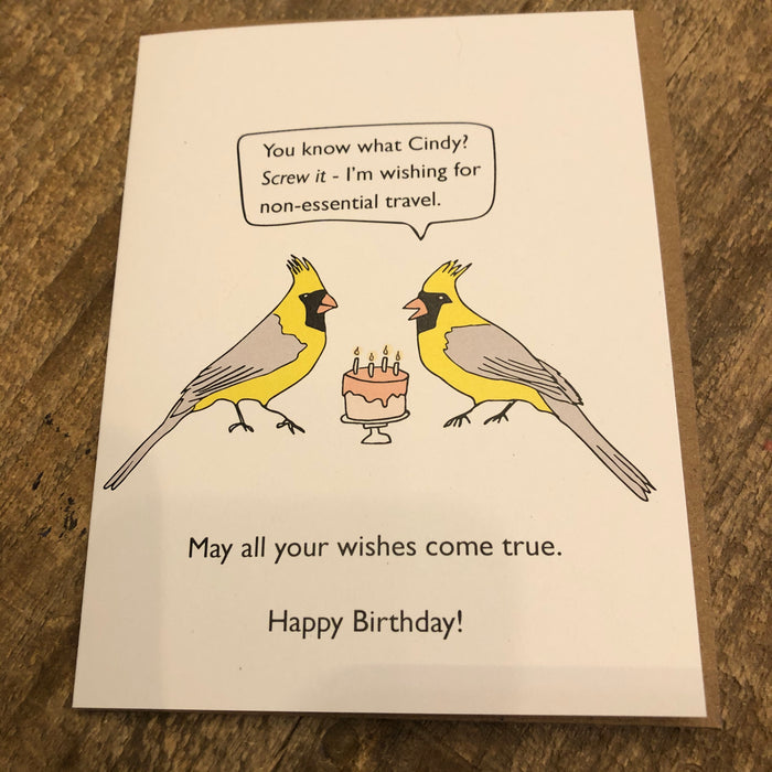 Wishing for Travel Birthday Card