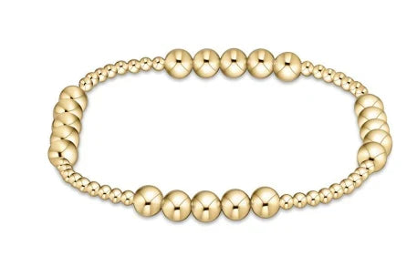 Blissful Pattern Bead Bracelet - Gold - Molly + Kate