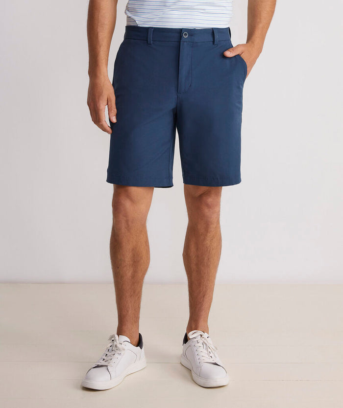 Blue Blazer 9 Inch On-The-Go Shorts - Molly + Kate