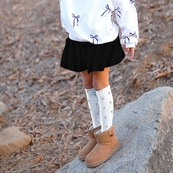 BOWS| all over print | oversized drop shoulder pullover | KIDS