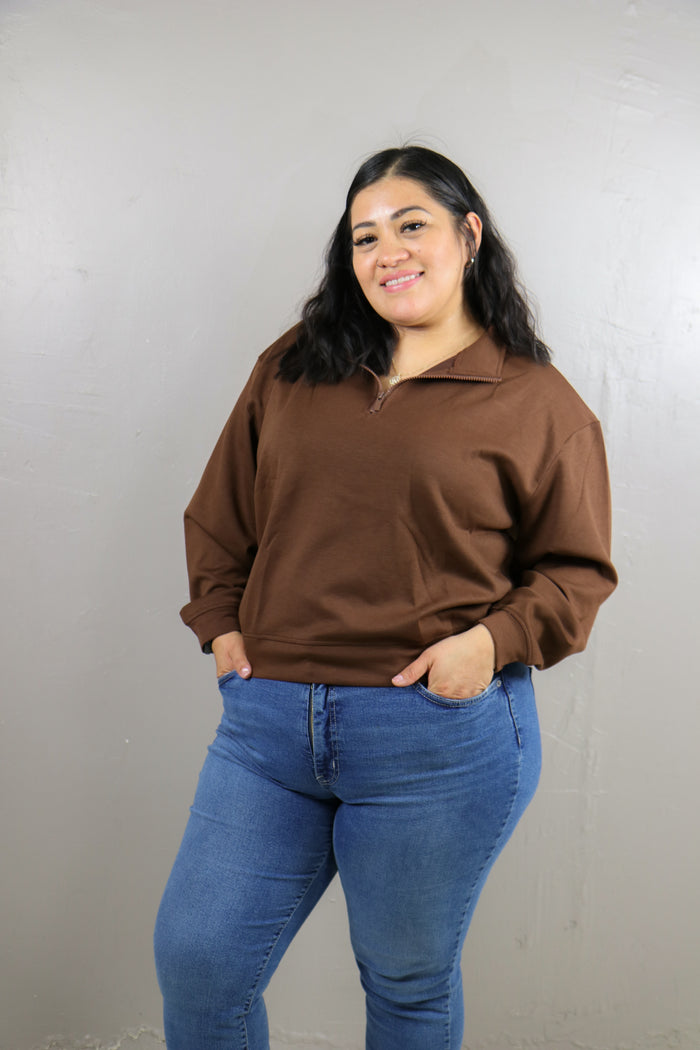 Cloudline Half-Zip Pullover Sweater Zenana- Tilden Co.