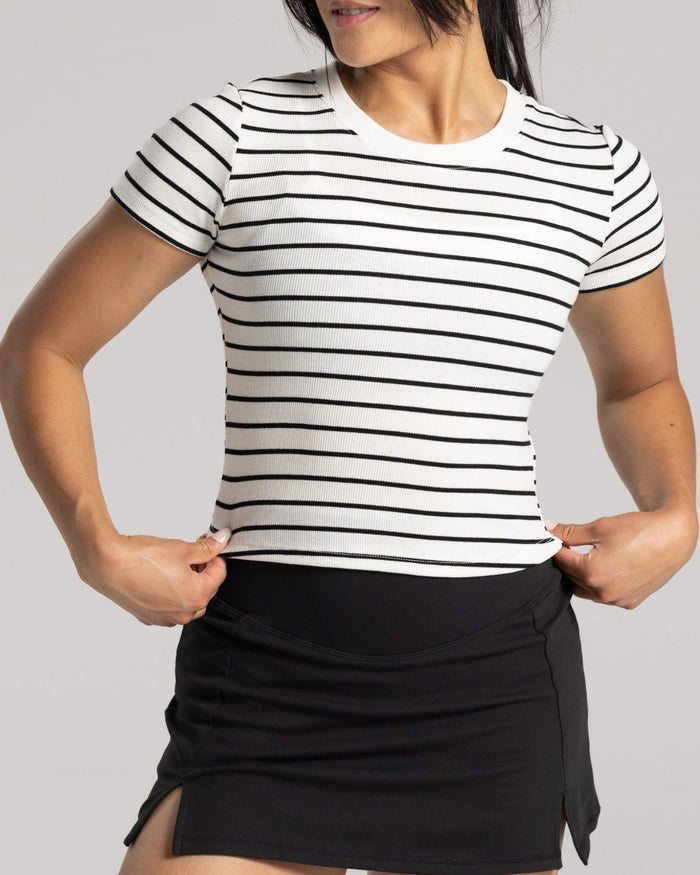White Black Stripe / XS
