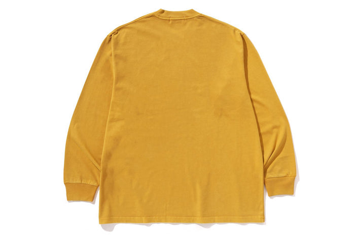 GARMENT DYE BY BATHING APE RELAXED FIT L/S TEE