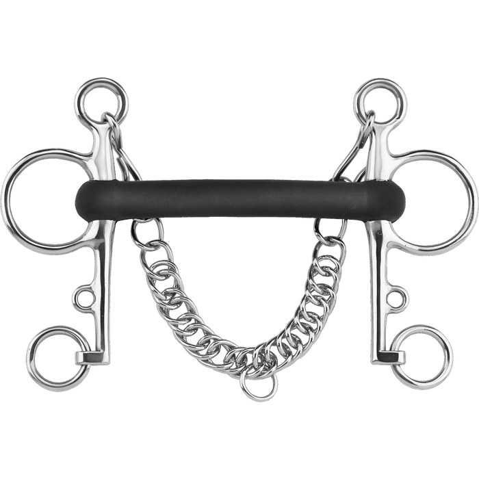 Hard Rubber Mullen Mouth Pelham Bit