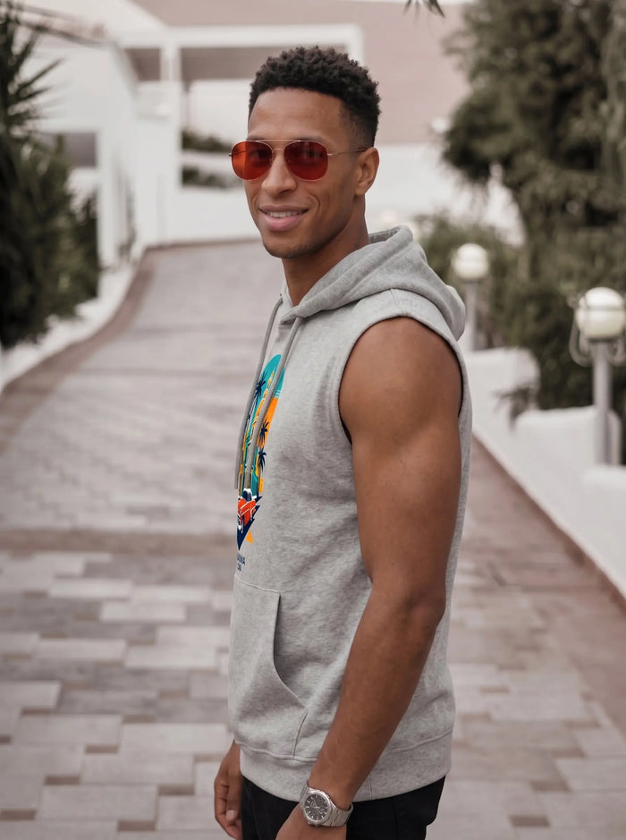 Havana Cuba Printed Sleeveless Pullover Hoodie LEON