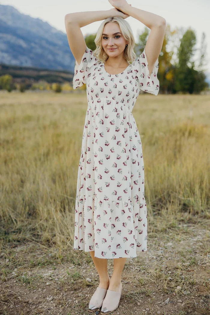 Kendall Dress in Lilac Tangle Midi Dress Mikarose- Tilden Co.