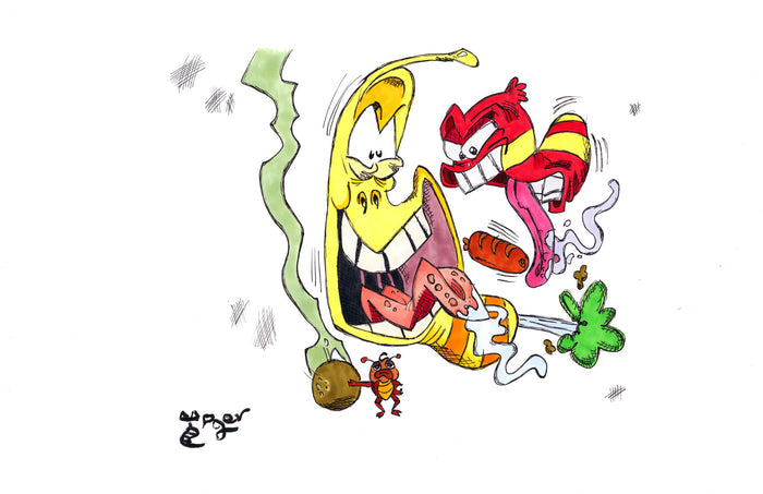 Larva 11x17 Character Drawing