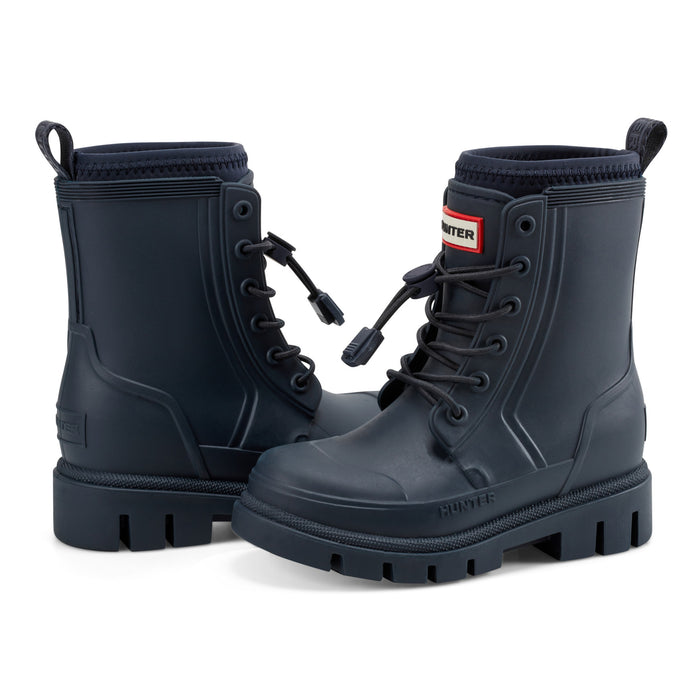 Little Kids Stamp Lace-Up Waterproof Ankle Boots