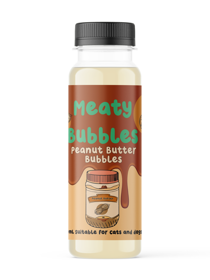 Meaty Bubbles - Peanut Butter bubbles - pet bubbles for cats and dogs - Dog.Dog.Cat.