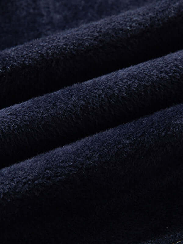 Men Half Turtleneck Plus Velvet Slim Knit Sweater solid color