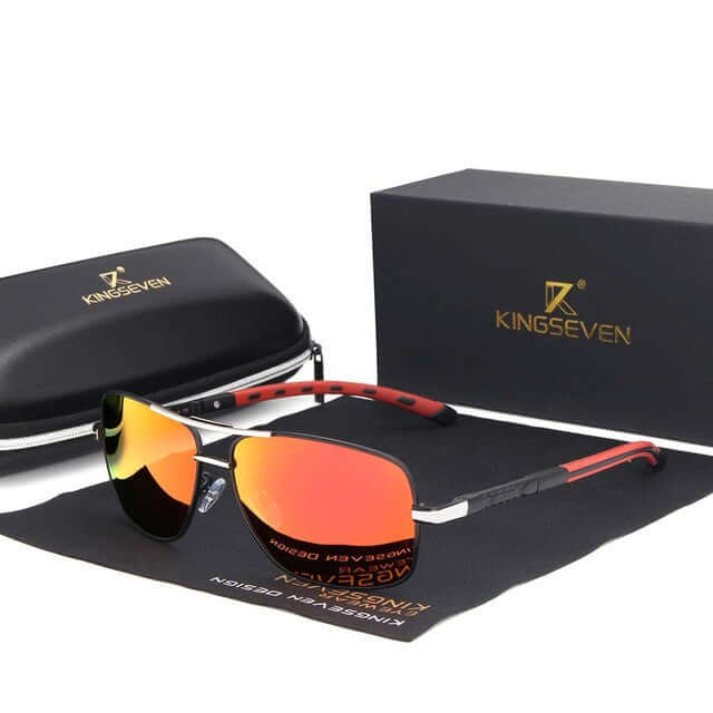 Men Sunglasses Polarized UV400 silver gray style.