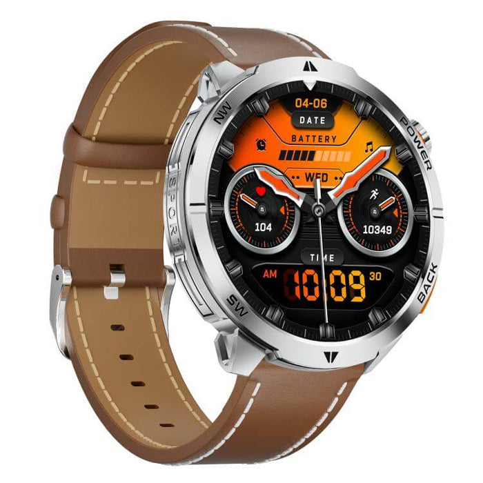 Silver Case Leather Strap