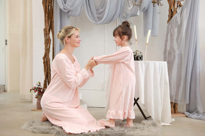 Parent-Child Velvet Nightdress double sided velvet.