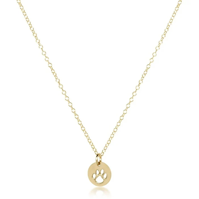 Paw Print Charm Necklace - Gold - Molly + Kate