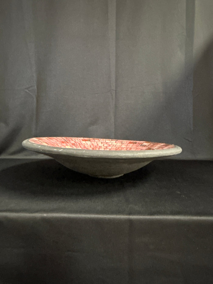 Pink shades of mosaic bowl
