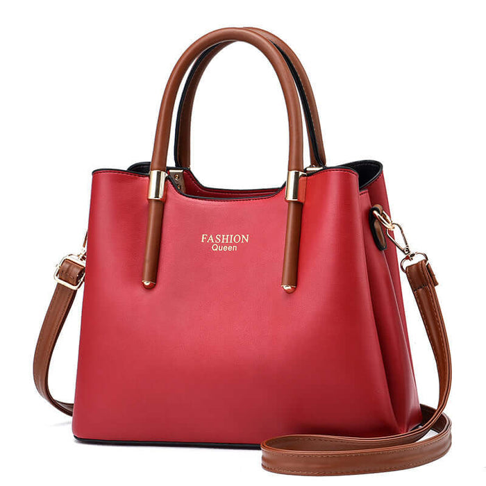 Popular Big Bags Shoulder Messenger Handbags zipper opening method view.