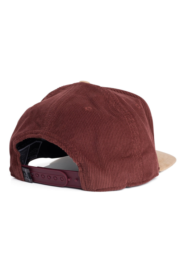 Blackskies-Port-au-Prince-Snapback-Cap-Suede-Brown-Cord-Baseball-Hat-Back-2