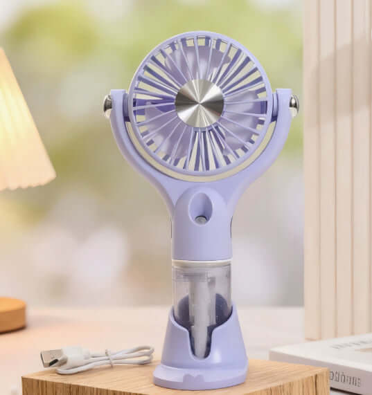 Purple / Hand held Spray Fan