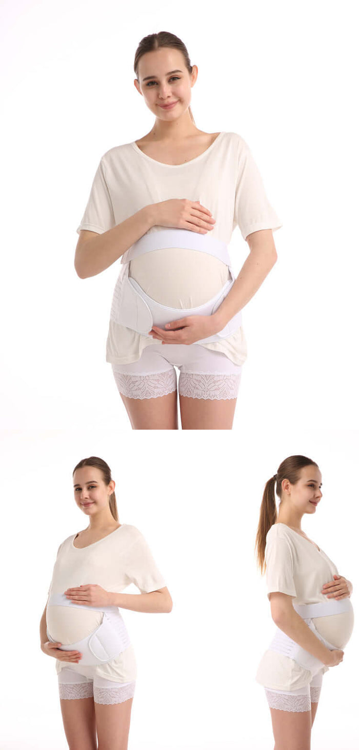 Pregnant Women Belly Support Belt white pregnancy band.