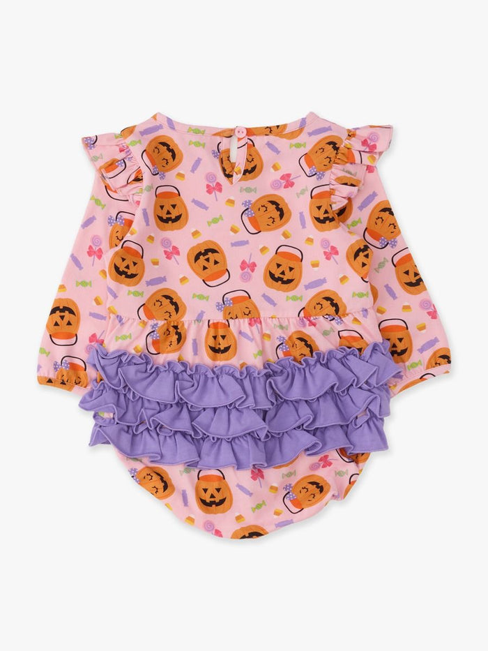 Pumpkin Boo Crew Flutter Bubble Romper