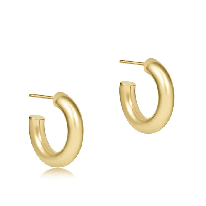 Round Smooth Post Hoop - Gold - Molly + Kate