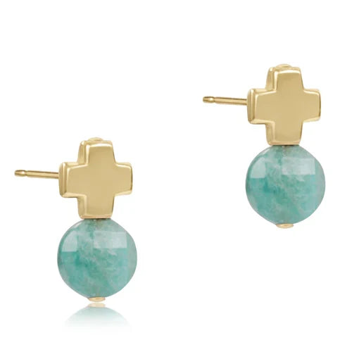 Signature Cross Gold Stud - Gold - Molly + Kate