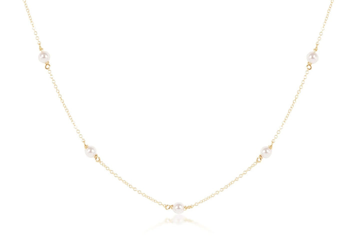 Simplicity Chain Necklace - Pearl - Molly + Kate