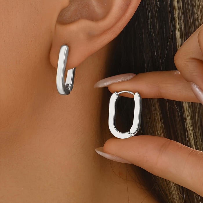 Stylish Minimalist Square Anti-drop Ear Clips women's fashion earrings.