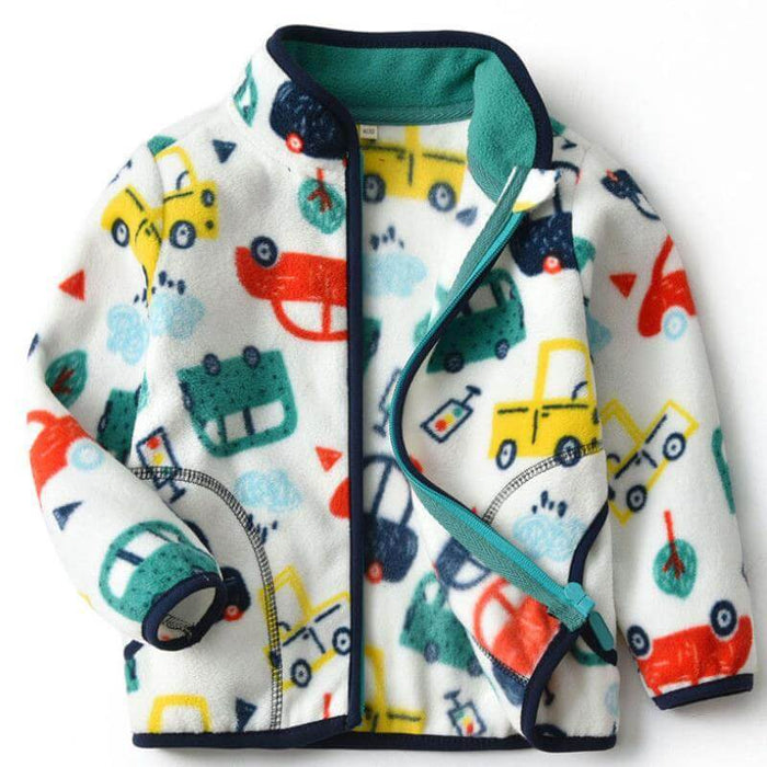 Thick Fur Printed Coats colorful pattern design.