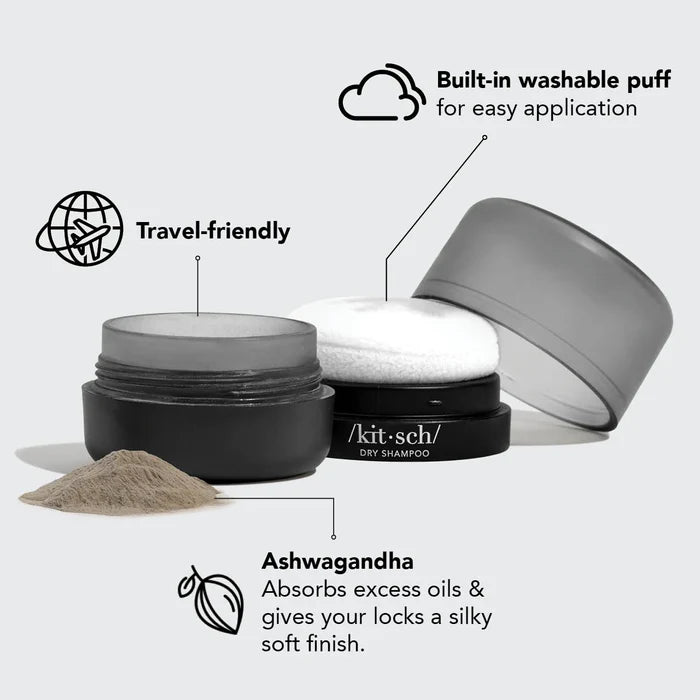 Travel Size Volumizing Rice Protein Dry Shampoo - For Dark Hair - Molly + Kate