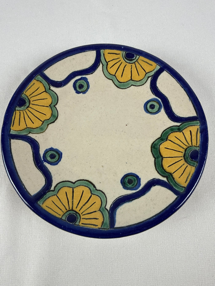 Uriarte Puebla Talavera Blue Yellow Plates