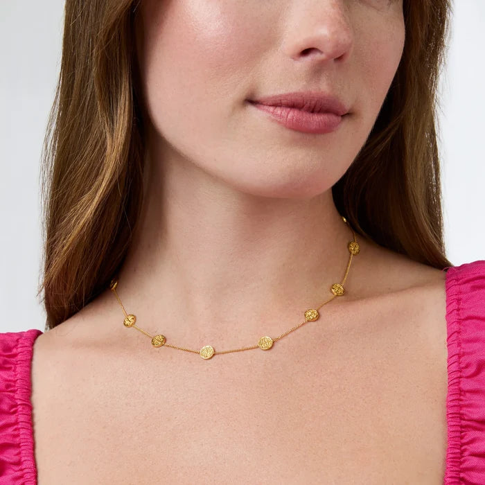 Valencia Delicate Coin Station Necklace - Molly + Kate