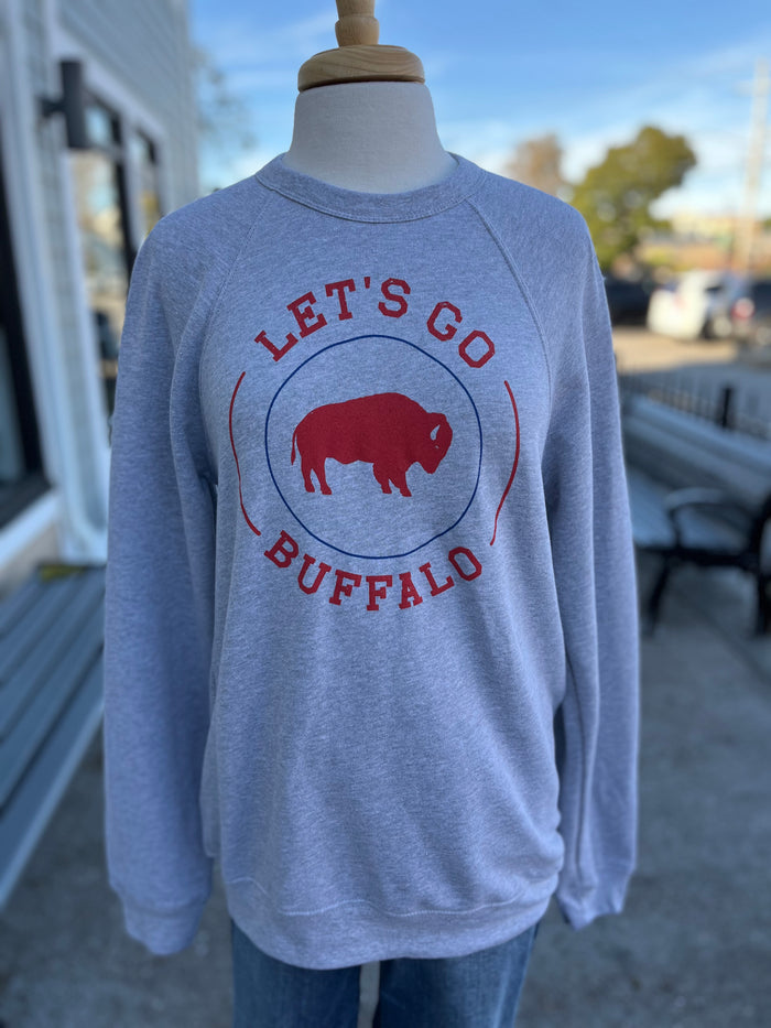 Vintage Buffalo Crewneck - Athletic Heather - Molly + Kate