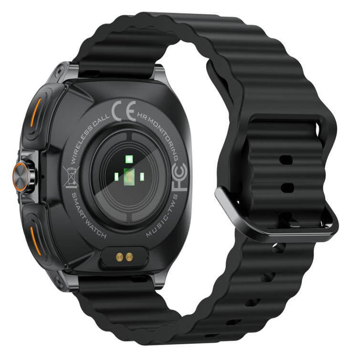 1.53-inch Display 2-in-1 Smart Sports Watch with wireless call and heart rate monitoring features.